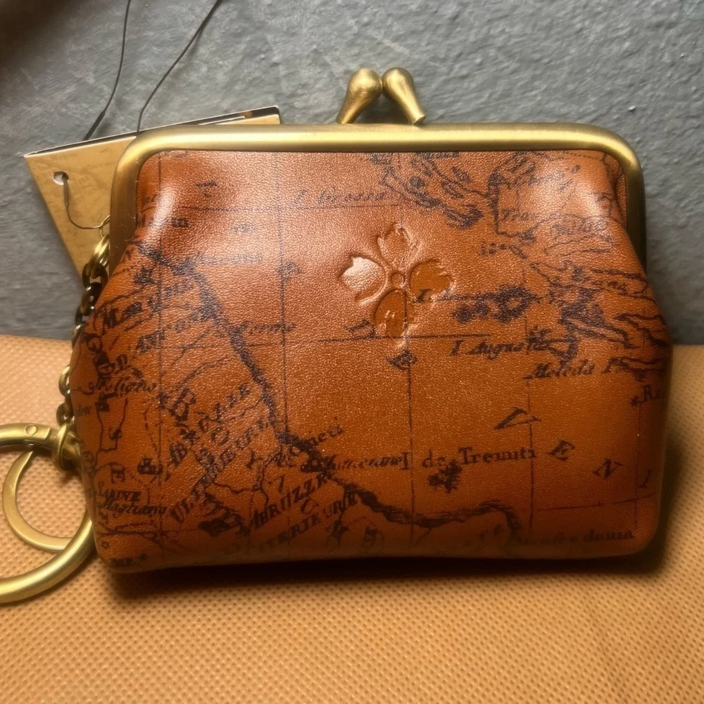 NWT Patricia Nash Borse Coin Purse/Key FOB- Signature Map